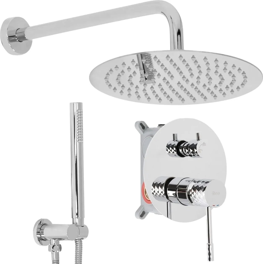 Set de dus incastrat Rea Lungo Diamond Chrome + BOX
