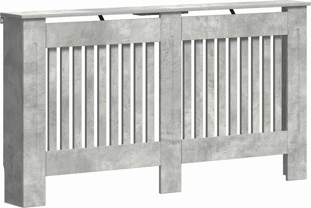 vidaXL Capac pentru radiator Gri din beton 152 x 19 x 81,5 cm
