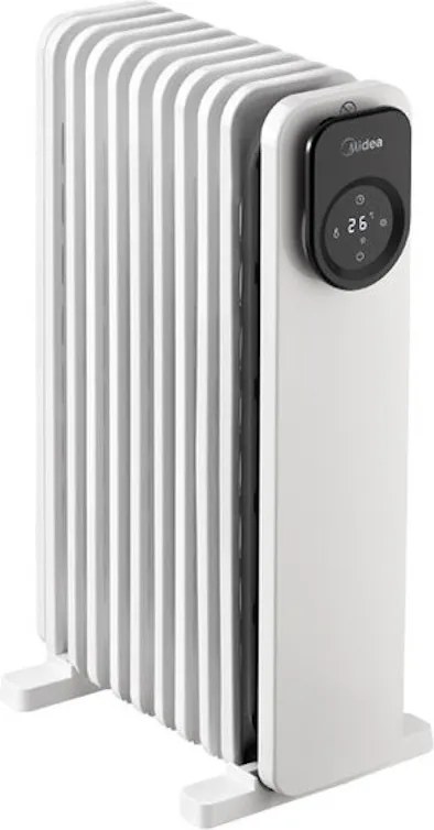 Calorifer cu ulei Midea MHO2009RCPW, 2000 W, 20 m², 9 elementi, 3 trepte, Afisa LED, Timer, Alb