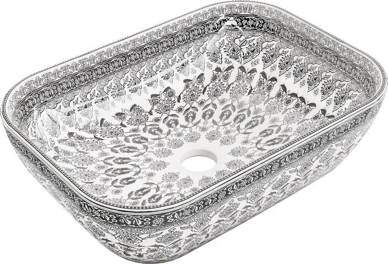 Mexen Rita Umyvoar Pe Blat 45 x 32 cm, Alb/Negru Model - 21084586