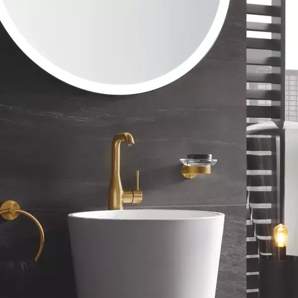 Baterie lavoar Grohe Essence L cu ventil Pop-Up auriu lucios Cool Sunrise