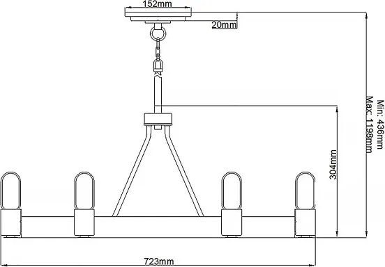 Quintiesse QN-SILAS-6P-DZ - Candelabru SILAS pe tijă, 6xE27/60W/230V, negru/auriu