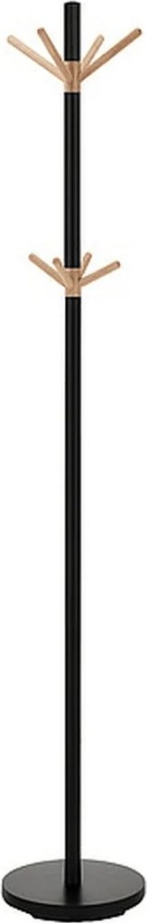 Cuier pom UNO, negru/fag, metal, 30x174 cm