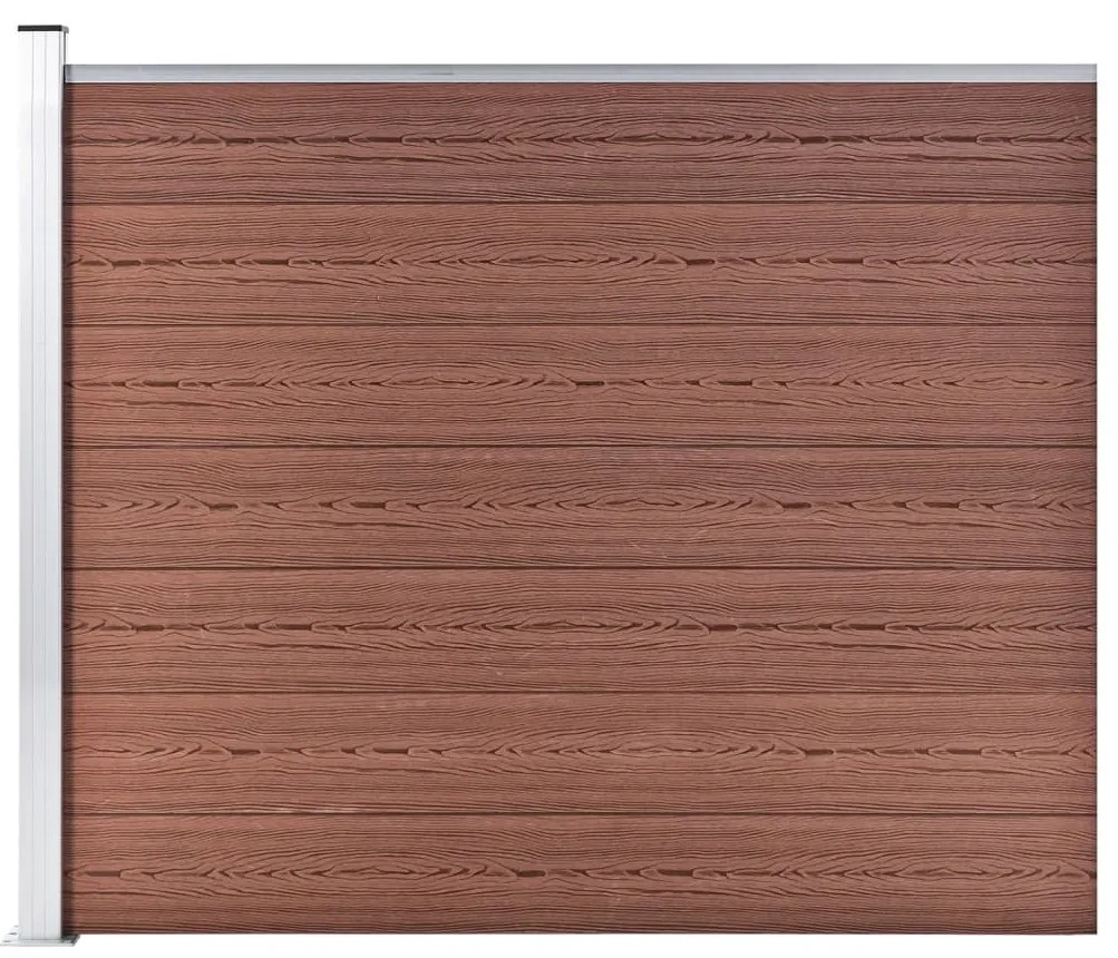 vidaXL Panou de gard, maro, 175 x 146 cm, WPC