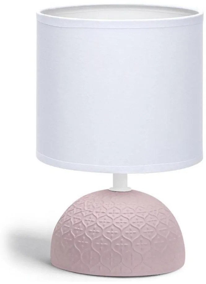 Lampă de masă 1xE14/40W/230V roz/albă Aigostar