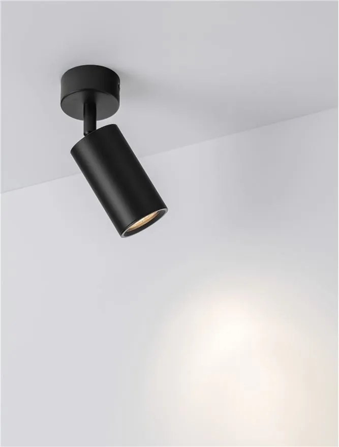 Spot aplicat design tehnic YORU negru