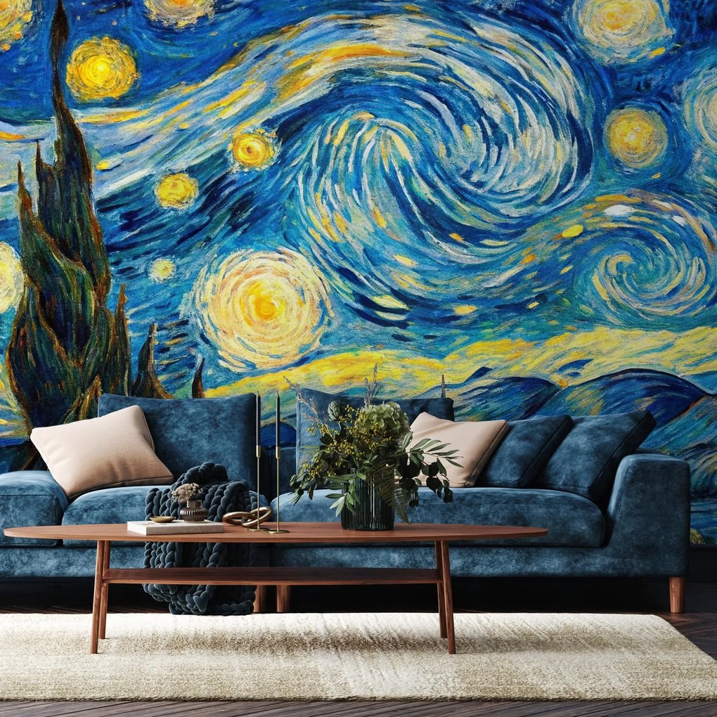 Fototapet – Noapte înstelată în stil Van Gogh (147x102 cm)