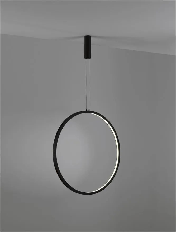 Pendul LED dimabil design modern Change negru 80,7cm