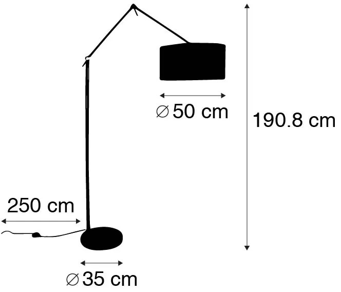 Lampa de podea moderna cu abajur din catifea aurie roz 50 cm - Editor