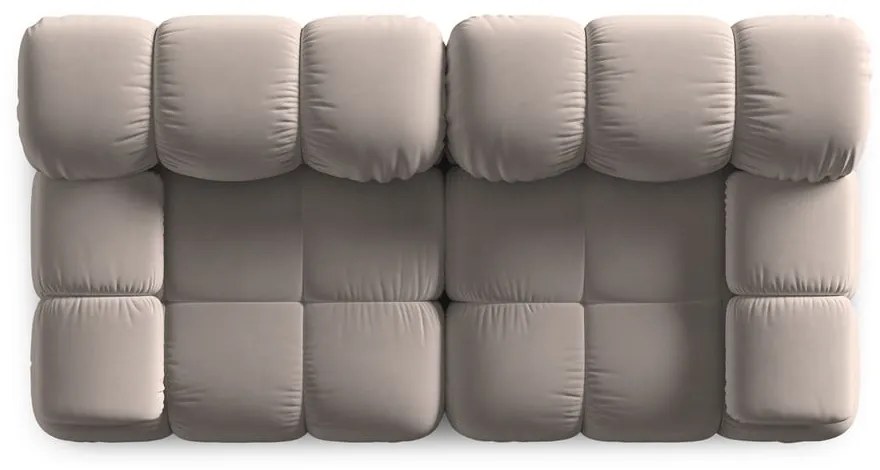Canapea modulară maro deschis cu tapițerie din catifea 188 cm Bellis – Micadoni