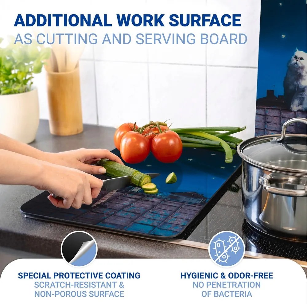 Protecții de aragaz 2 buc. din sticlă temperată 30x52 cm – Maximex