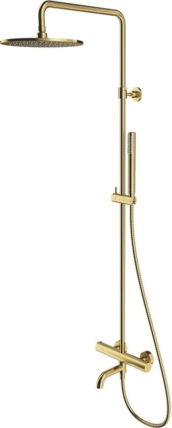 Coloana de dus cu baterie cada Omnires Y termostatata finisaj alama periata