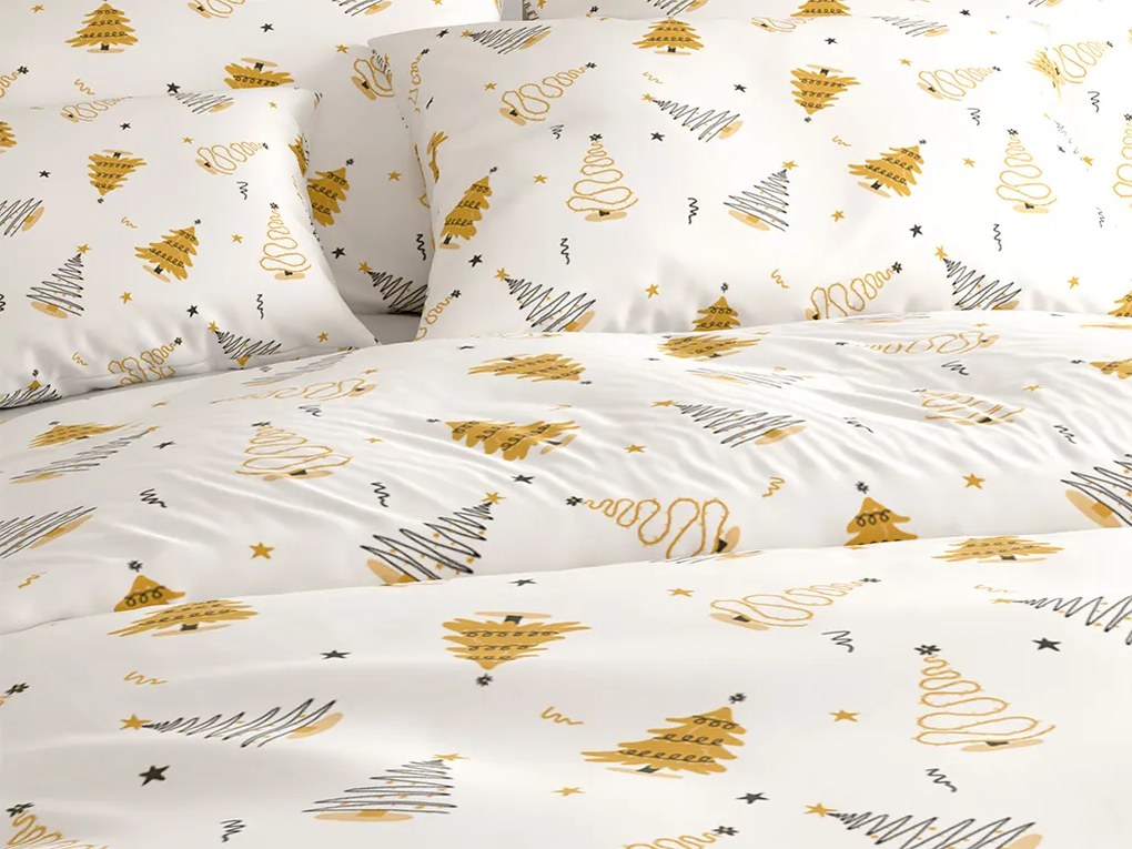 Lenjerie de pat din bumbac FROST & GOLD alba Dimensiune lenjerie de pat: 70 x 90 cm | 140 x 200 cm