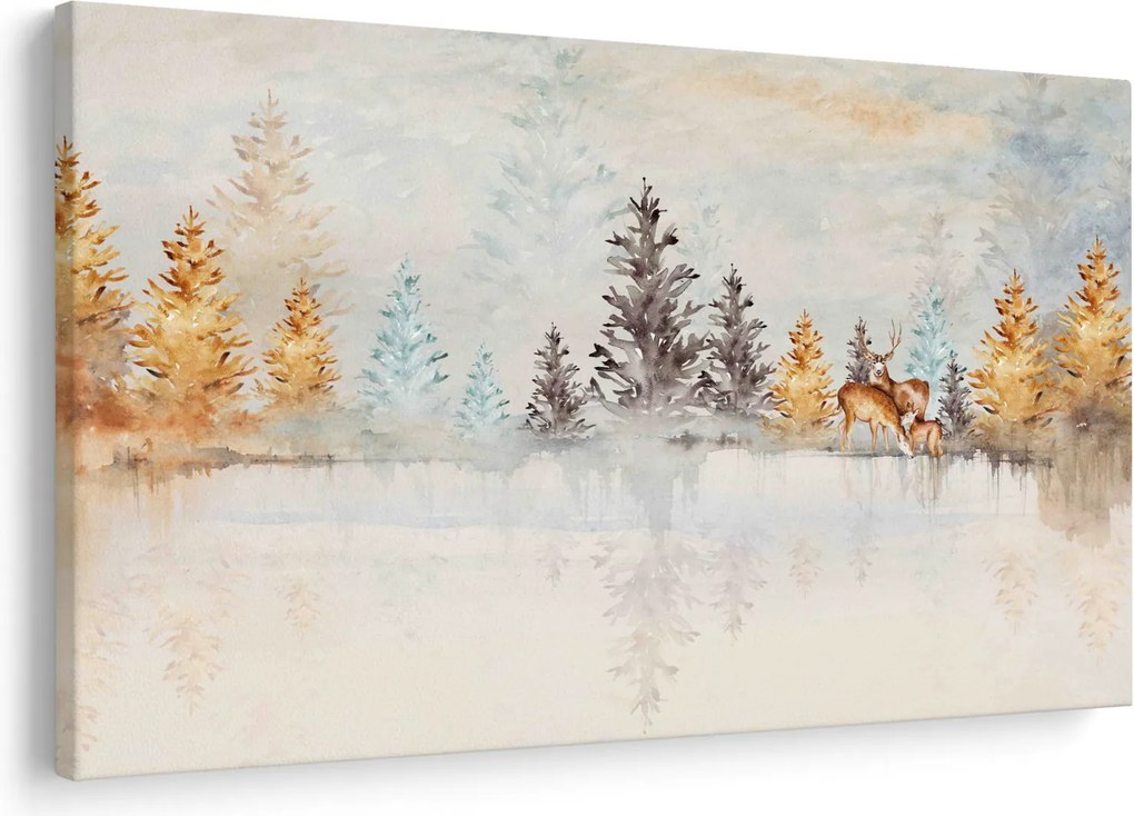 Tablou - Pădure în acuarelă (90x60 cm)