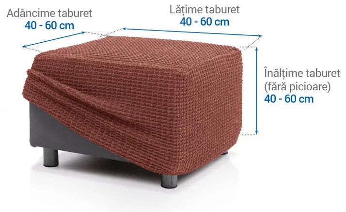 Huse super elastice RUBINIA cărămizii taburet (40 - 60 cm)