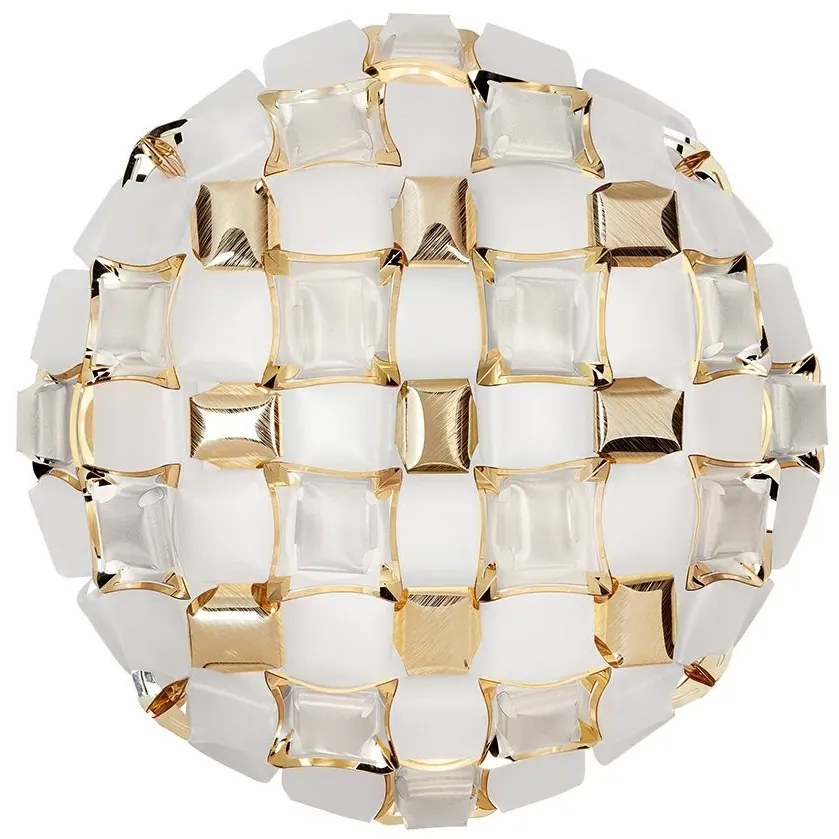 Aplica perete sau tavan design modern geometric Mida Large White-Gold
