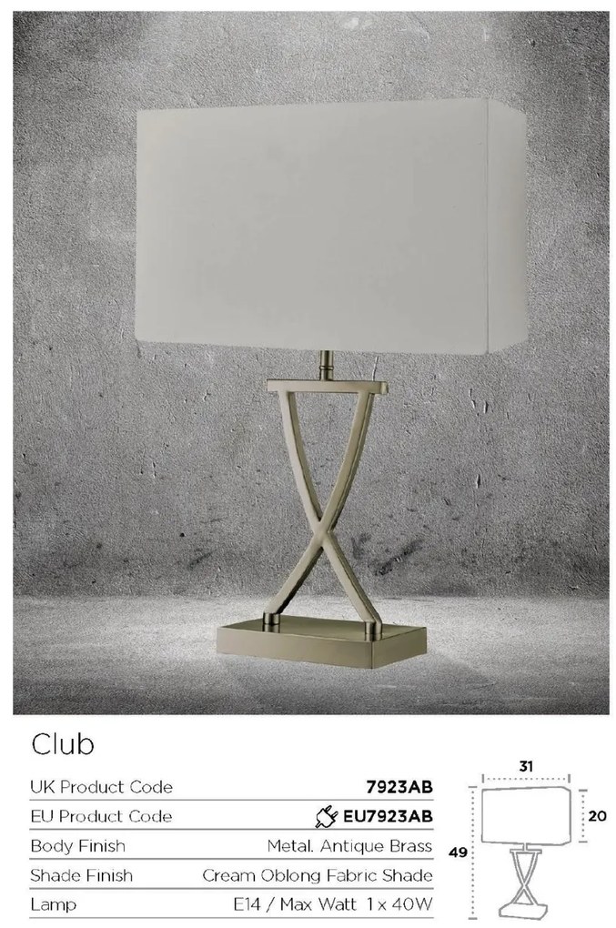 Veioza / Lampa de masa decorativa design modern CLUB EU7923AB SRT