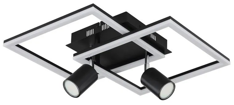 Plafoniera LED design indistrial Danny negru 42x42cm
