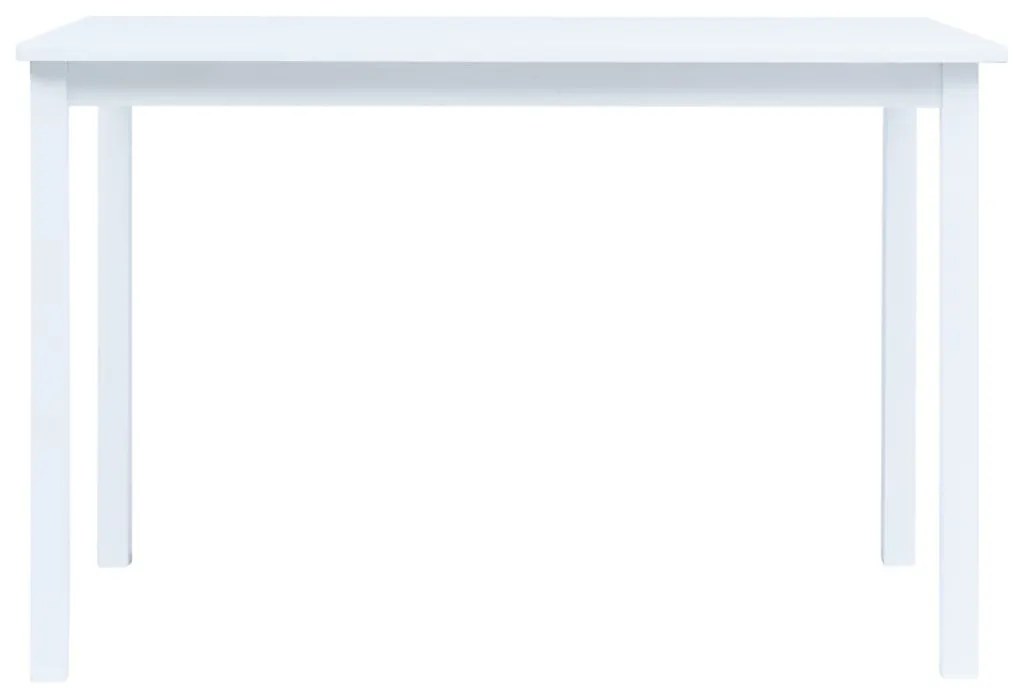 247362 vidaXL Masă de bucătărie, alb, 114 x 71 x 75 cm, lemn masiv de hevea