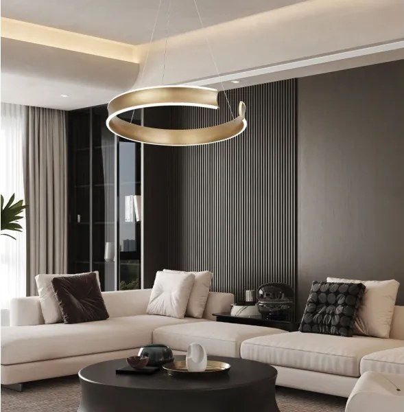 Candelabru LED suspendat pe cablu MARLEN LED/36W/230V, auriu