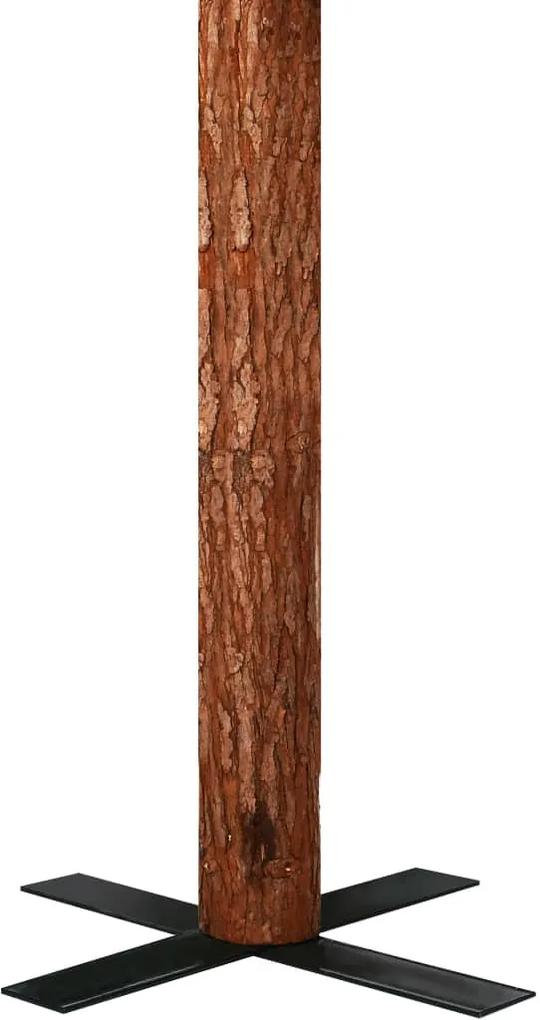 Pom Craciun artificial subtire lemn si conuri verde 210 cm PVC 1, 210 cm, Cu conuri