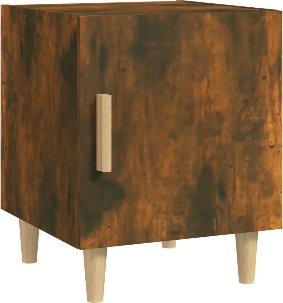 vidaXL Noptieră de perete, stejar fumuriu, lemn prelucrat