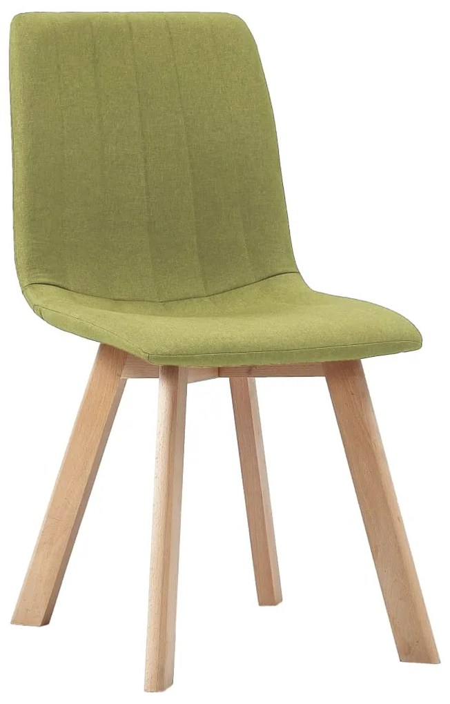 248222 vidaXL Scaune de bucătărie, 2 buc., verde, material textil