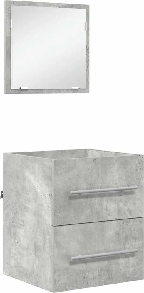 vidaXL Set de mobilier pentru baie cu sertar Gri 41 x 38,5 x 48 cm