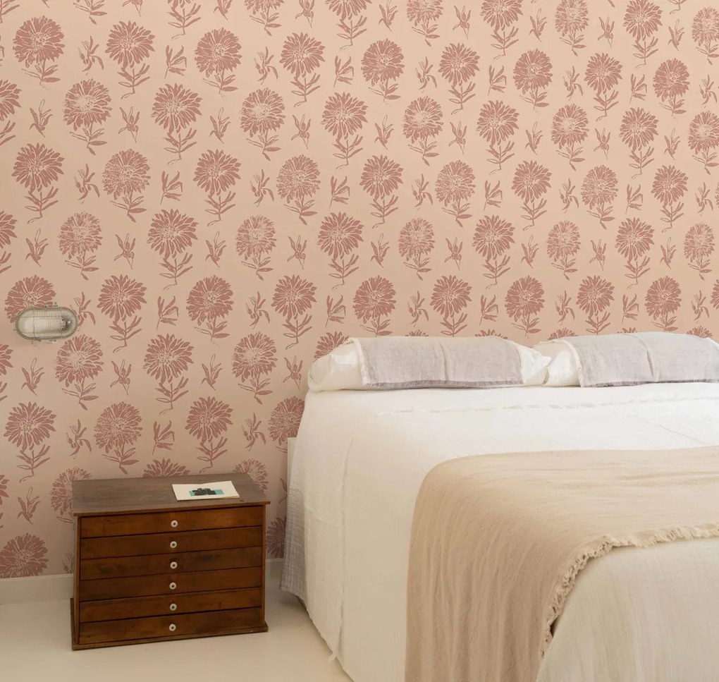 Tapet lavabil Parterre, Rosa, Coordonne 5mp / rola