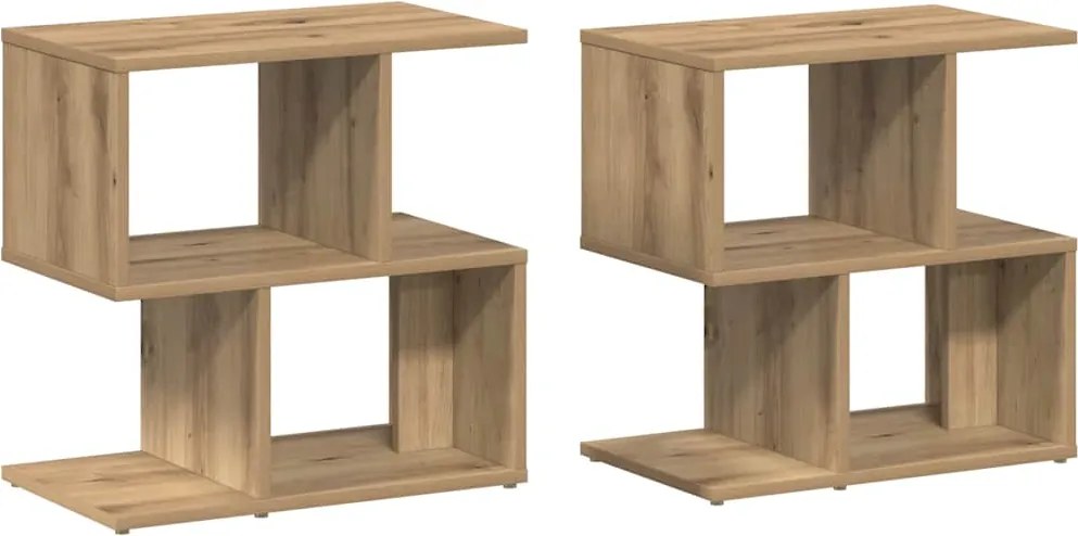 vidaXL Noptiere 2 buc. stejar artizanal 50x30x51,5 cm lemn prelucrat