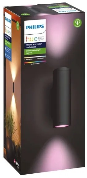 Philips 17463/30/P7 - LED RGB Lampă exterior Hue APPEAR 2xLED/8W/230V IP44