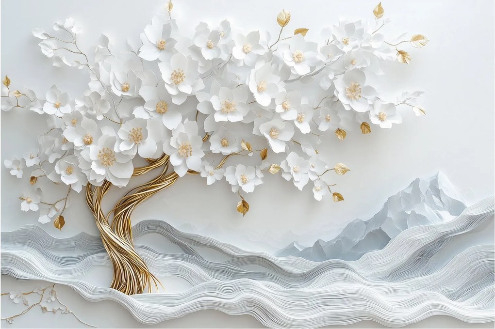 Tablou – Arborele vieții 3D elegant (90x60 cm)