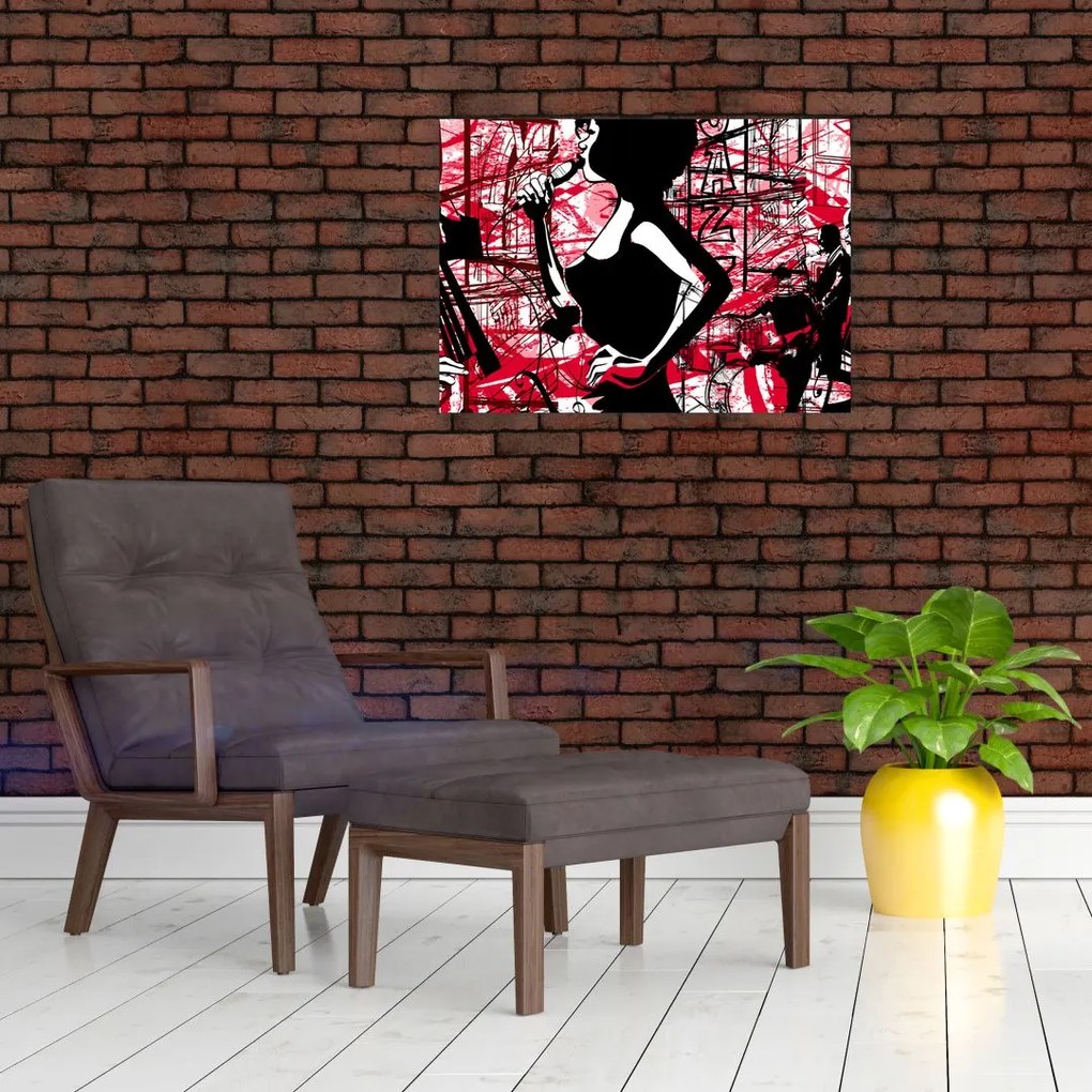 Tablou pe sticlă - Jazz (70x50 cm)