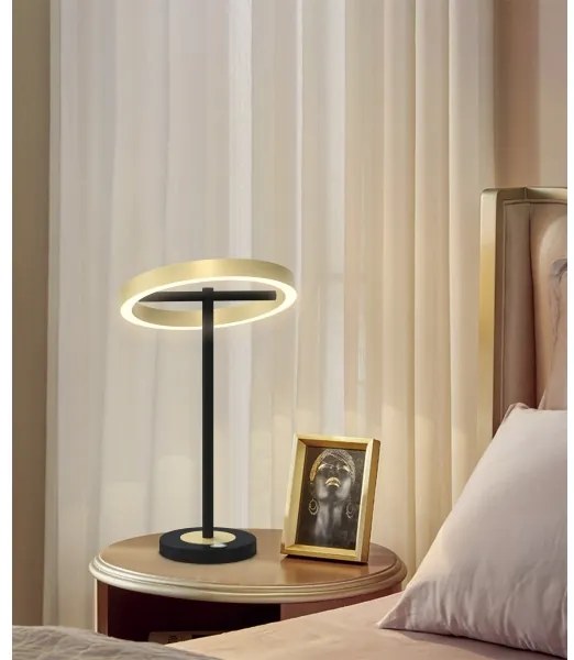 Lampă LED tactilă dimabilă Wofi 8016-104 BREST LED/10,5W/230V negru/auriu