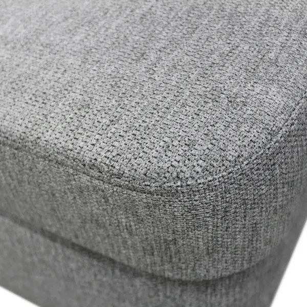 Colțar extensibil în formă de U SERPA, cu spațiu de depozitare, pe partea dreaptă, gri