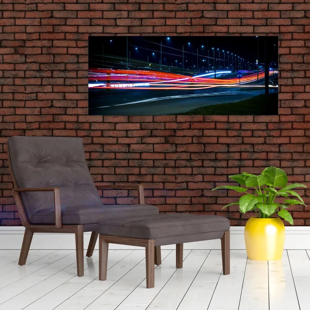 Tabloul orașului nocturn (120x50 cm)