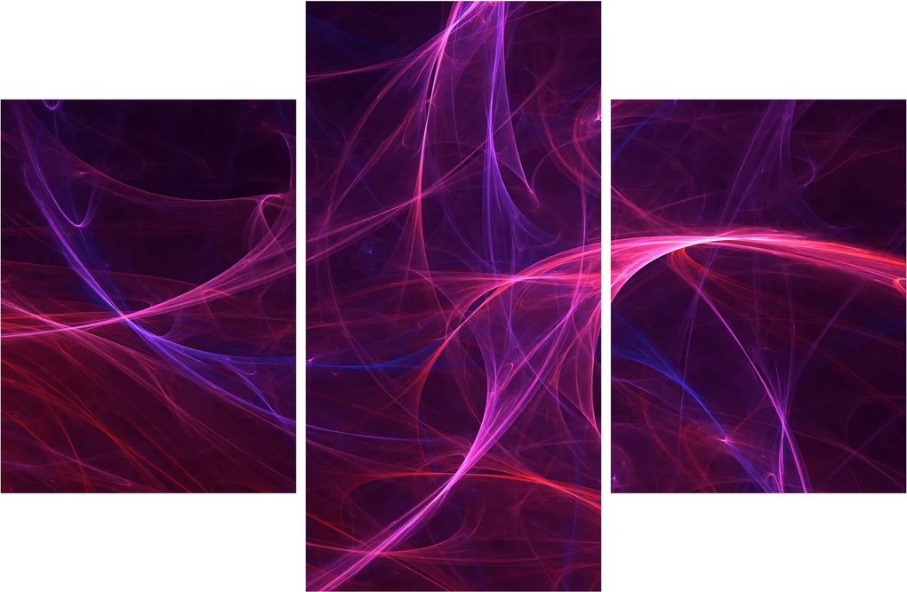 Tabloul abstract cu linii curbe (90x60 cm)