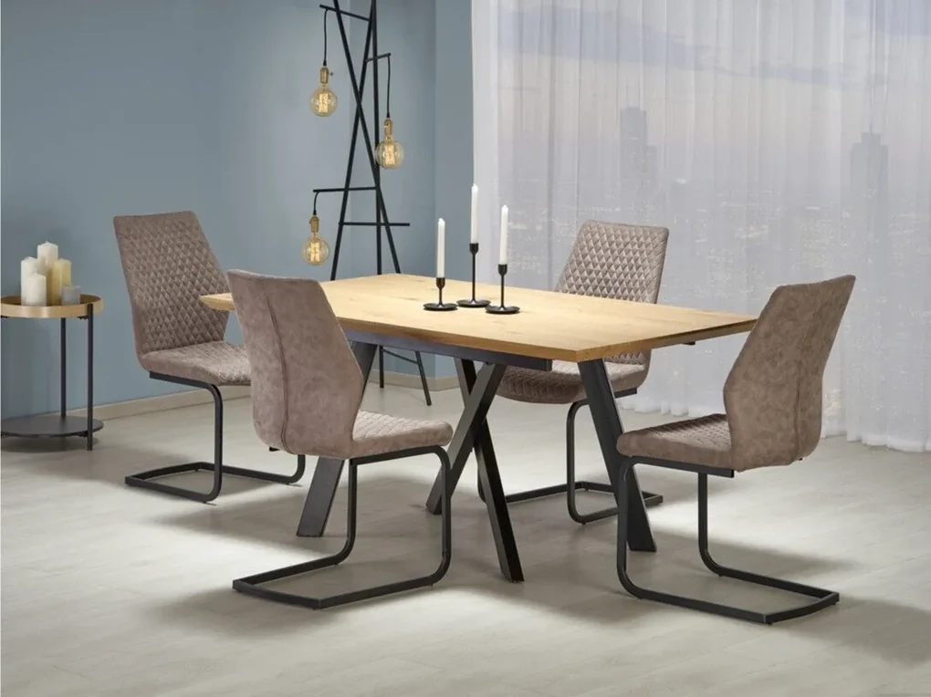 Set de mese Houston 42076x90x160cm, Numărul de locuri: 4, Unghiular, Stil: Modern