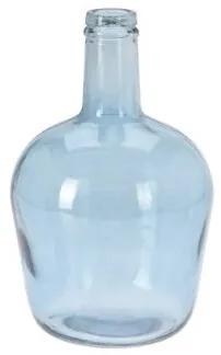 Vaza Old Times din sticla reciclata, albastru, 19x30 cm