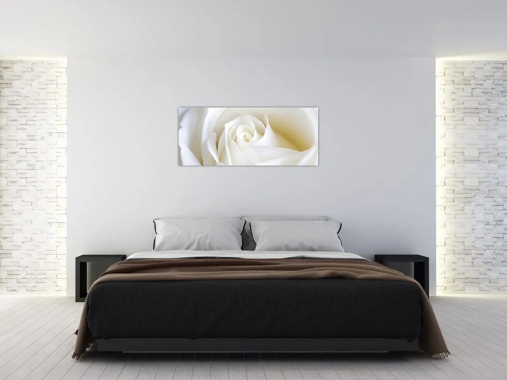 Tablou cu tandafir alb (120x50 cm)