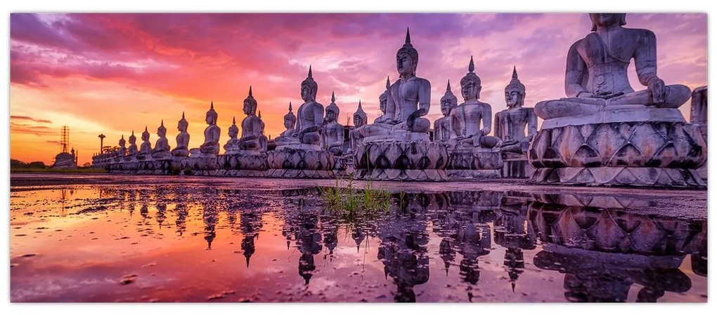 Tablou - Buddha la apus (120x50 cm)