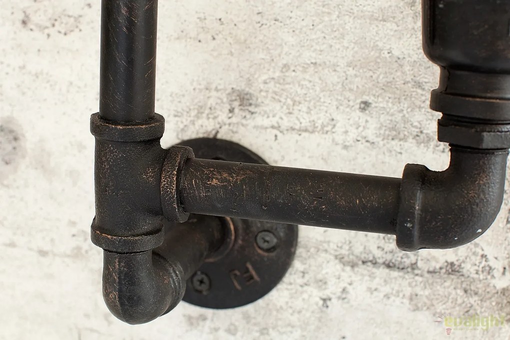 Aplica design industrial Hot Pipe II negru A-37697 VC