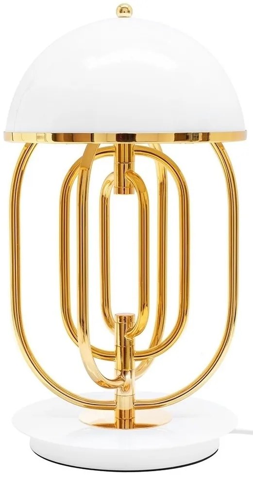 Veioza, Lampa decorativa BOTEGA alb/ auriu