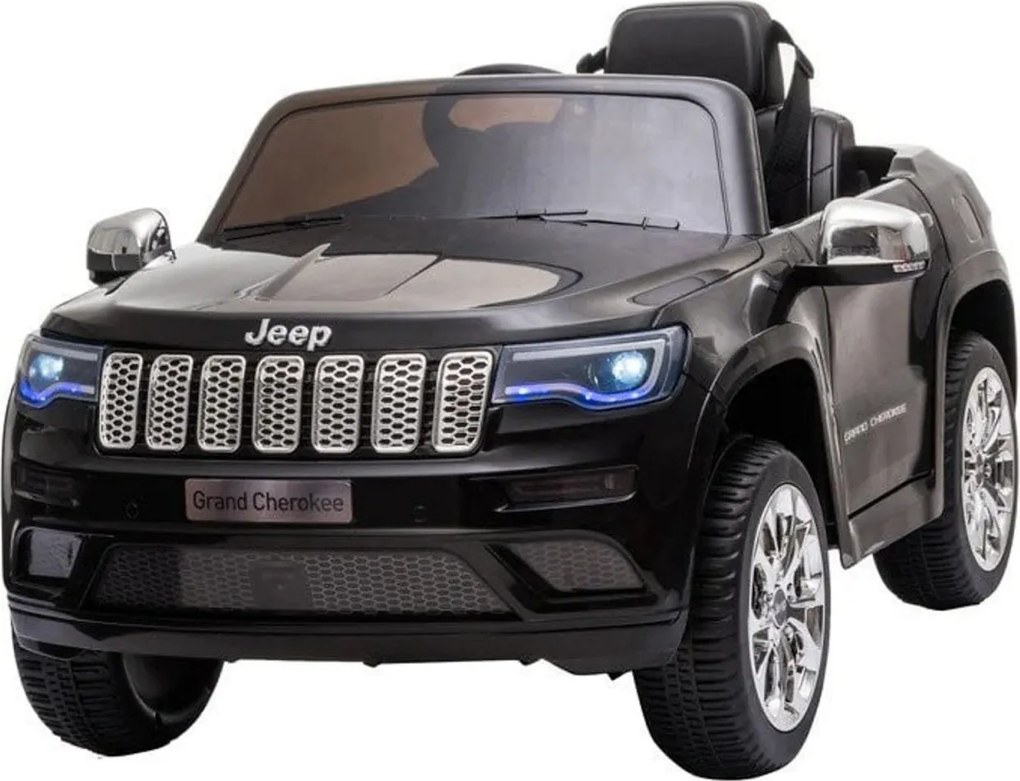 Masinuta Electrica cu acumulator pentru copii NOVOKIDS™ Jeep Grand Cherokee, Roti din Cauciuc EVA, Max 30 kg ,Usi cu deschidere ,Baterie12V ,2 Viteze