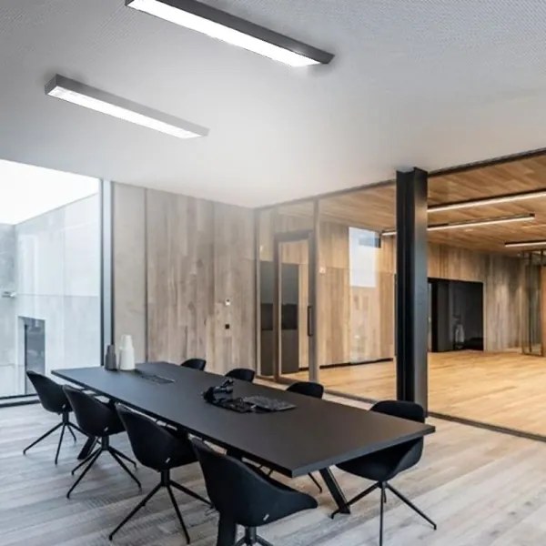 Corp de iluminat fluorescent 2xG13/18W/230V negru 120 cm