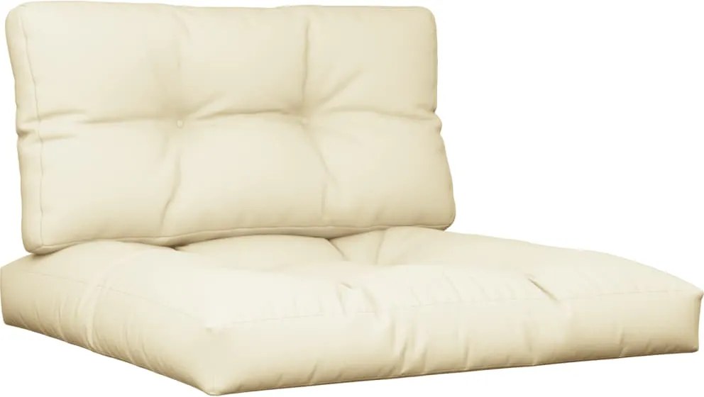 vidaXL Perne de paleți, 2 buc., crem, material textil