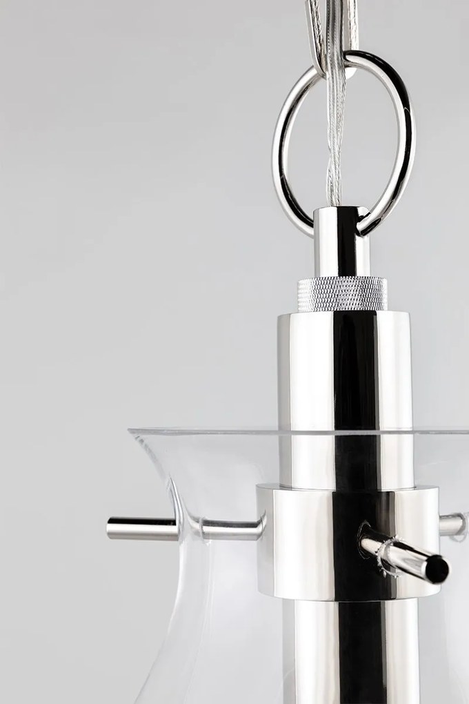 Pendul LUX design minimalist IVY medium, nichel lucios