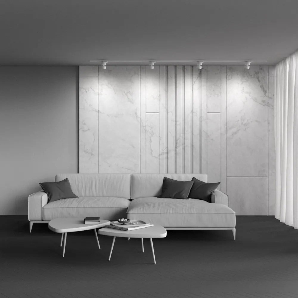 Spot LED, accesoriu pentru sinele monofazate Unity, Onda alb