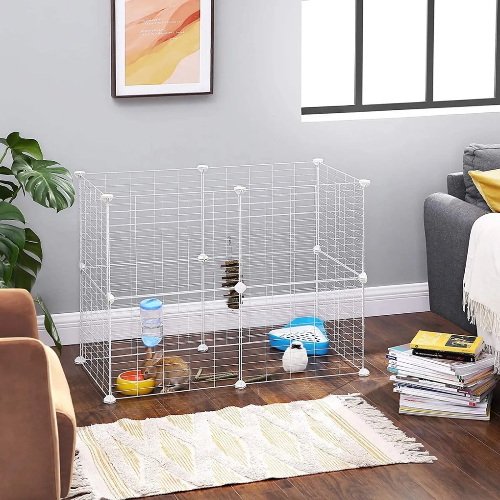 Gard pentru animale mici ANIMAL 143x73x46 cm, alb