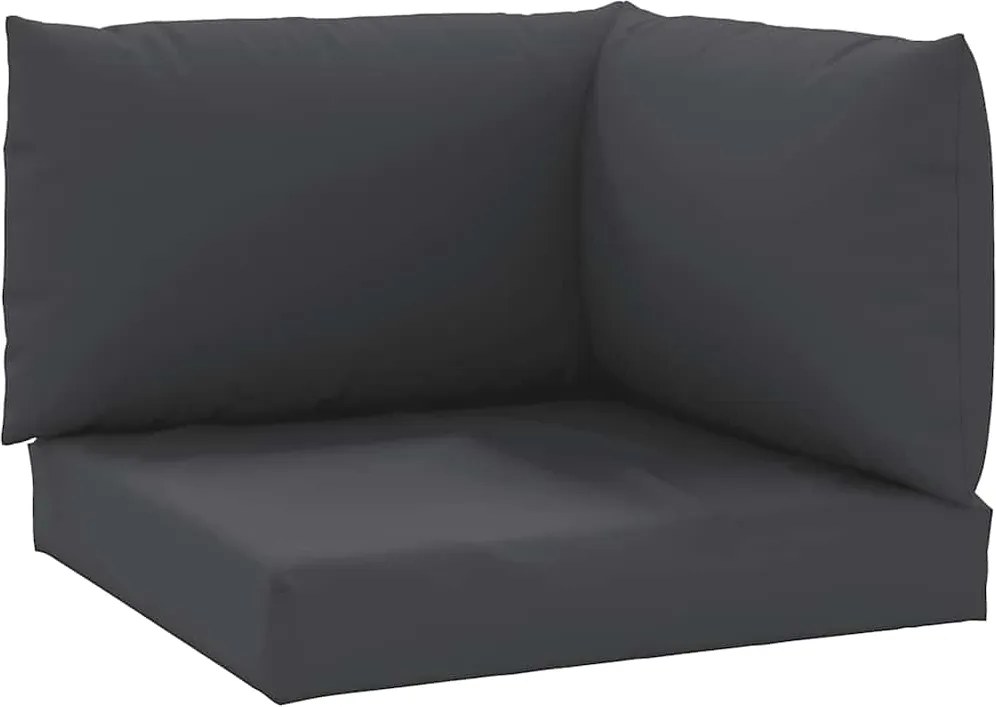 vidaXL Perne de canapea din paleți, 3 buc., negru, material textil